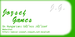 jozsef gancs business card